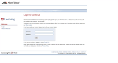 Desktop Screenshot of licensing.alliedtelesis.com