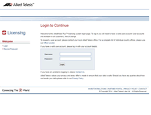 Tablet Screenshot of licensing.alliedtelesis.com